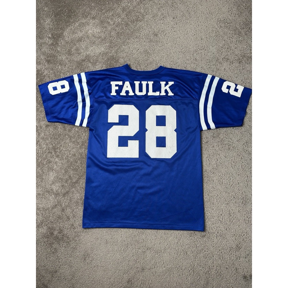 Vintage Mens Jersey Indianapolis Colts #28 Marshall Faulk Logo Athletics, Size M